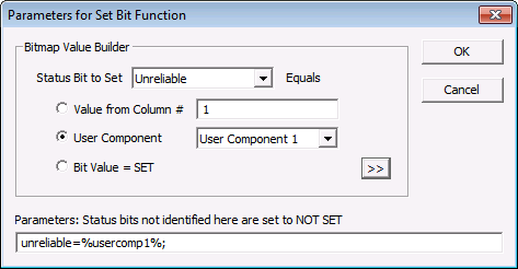 Parameters for Set Bit Function